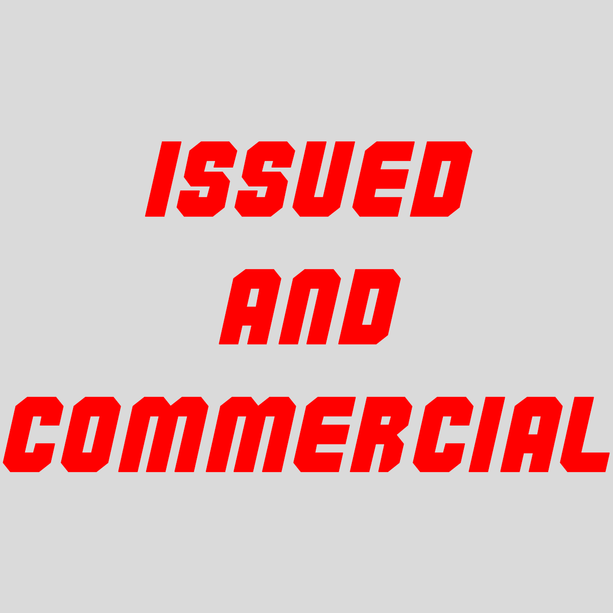 Issued / Commercial Gear