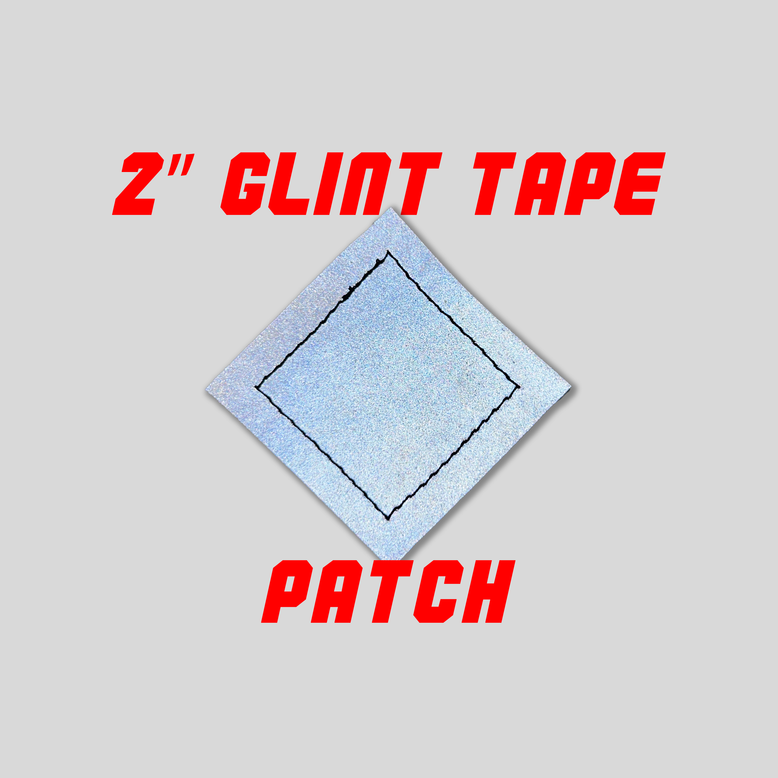 2" Glint Tape Reflective Square Patch