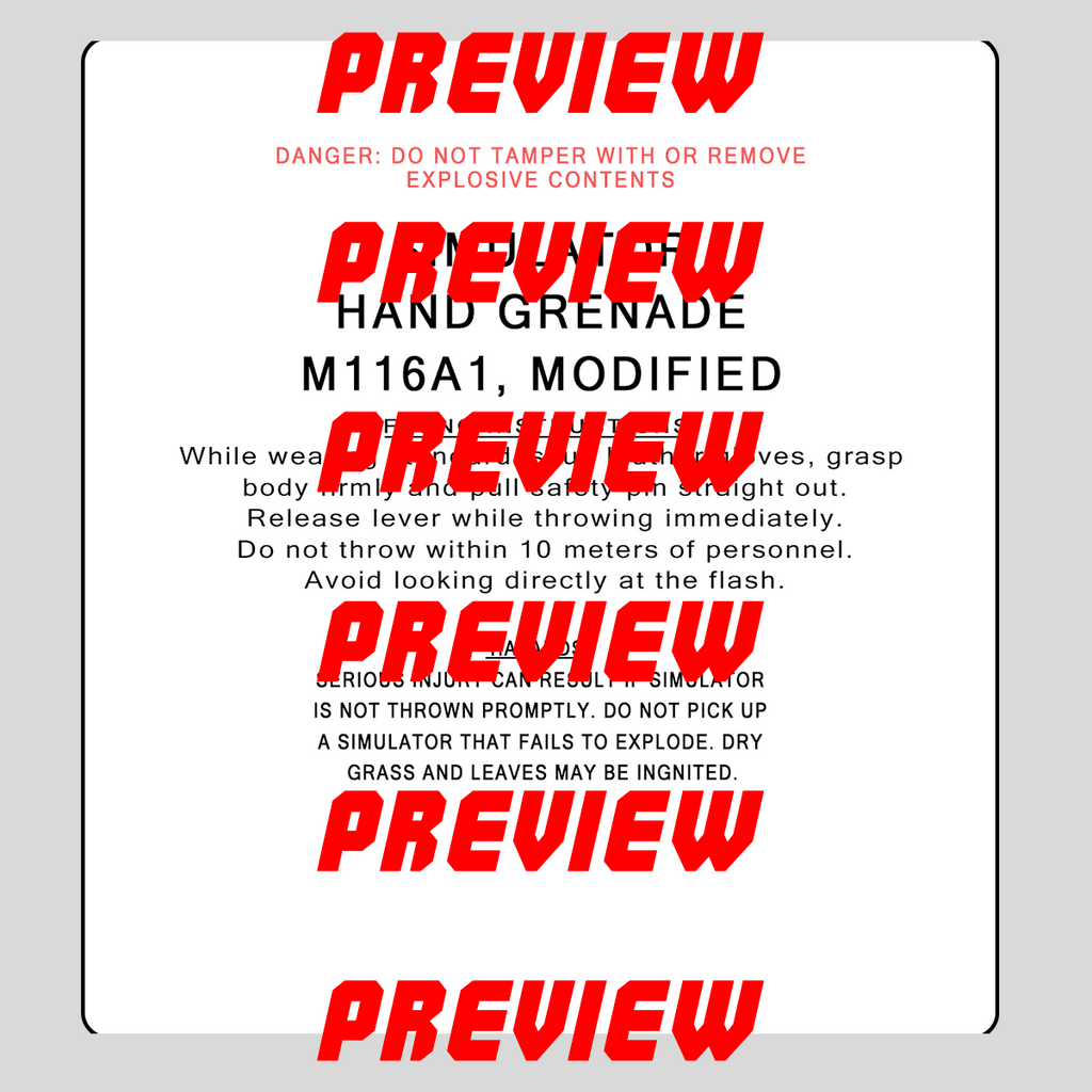 M116a1 Flash Crash Stickers